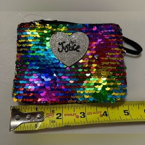 Rainbow sequins coin purse